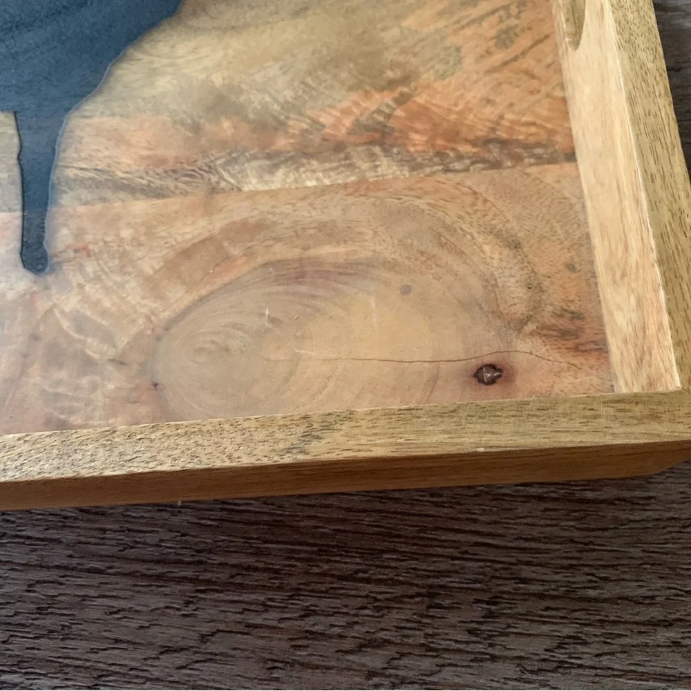 Wooden Tray with Deer Design